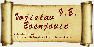 Vojislav Bošnjović vizit kartica